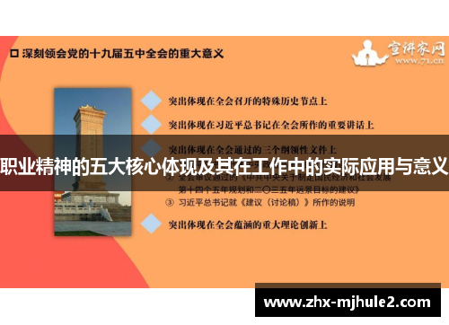 职业精神的五大核心体现及其在工作中的实际应用与意义